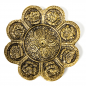 Preview: 8 Glückssymbole gold - Räucherstäbchenhalter Metall